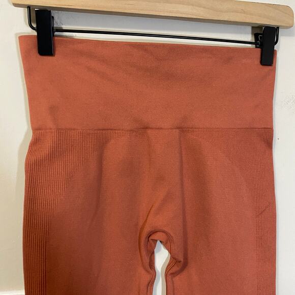 SET Active SculptFlex 7/8 Legging Rusty Orange Ribbed Side Accent Sz S - Picture 7 of 9